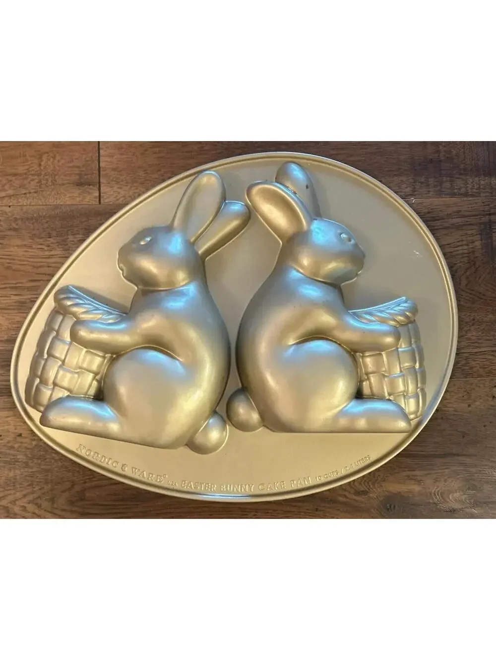 Nordic Ware Easter Bunny Cake Pan 10 Cup 2.4L Nonstick Aluminum 3D Rabbits USA